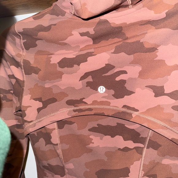 Women's LULULEMON DEFINE Brown Camouflage Zip-Up Hoodie - Picture 6 of 6